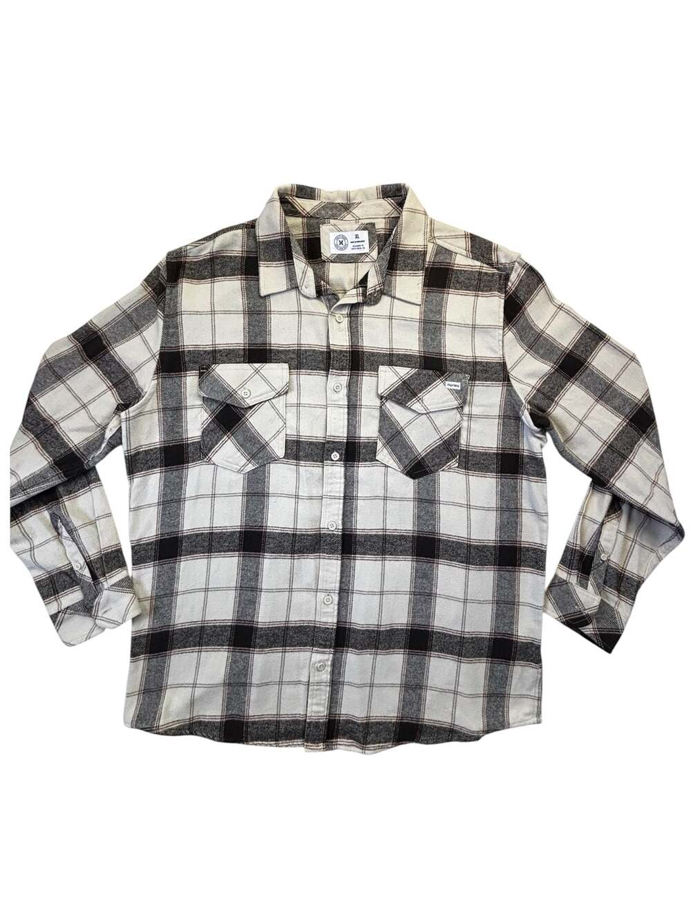 Hurley Men's Portland Plaid Flannel Button Up Shirt